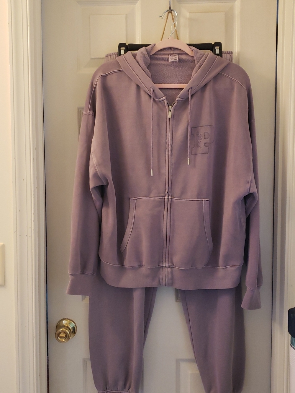 PINK Victoria's Secret Lavender Zip Hoodie & Joggers Set